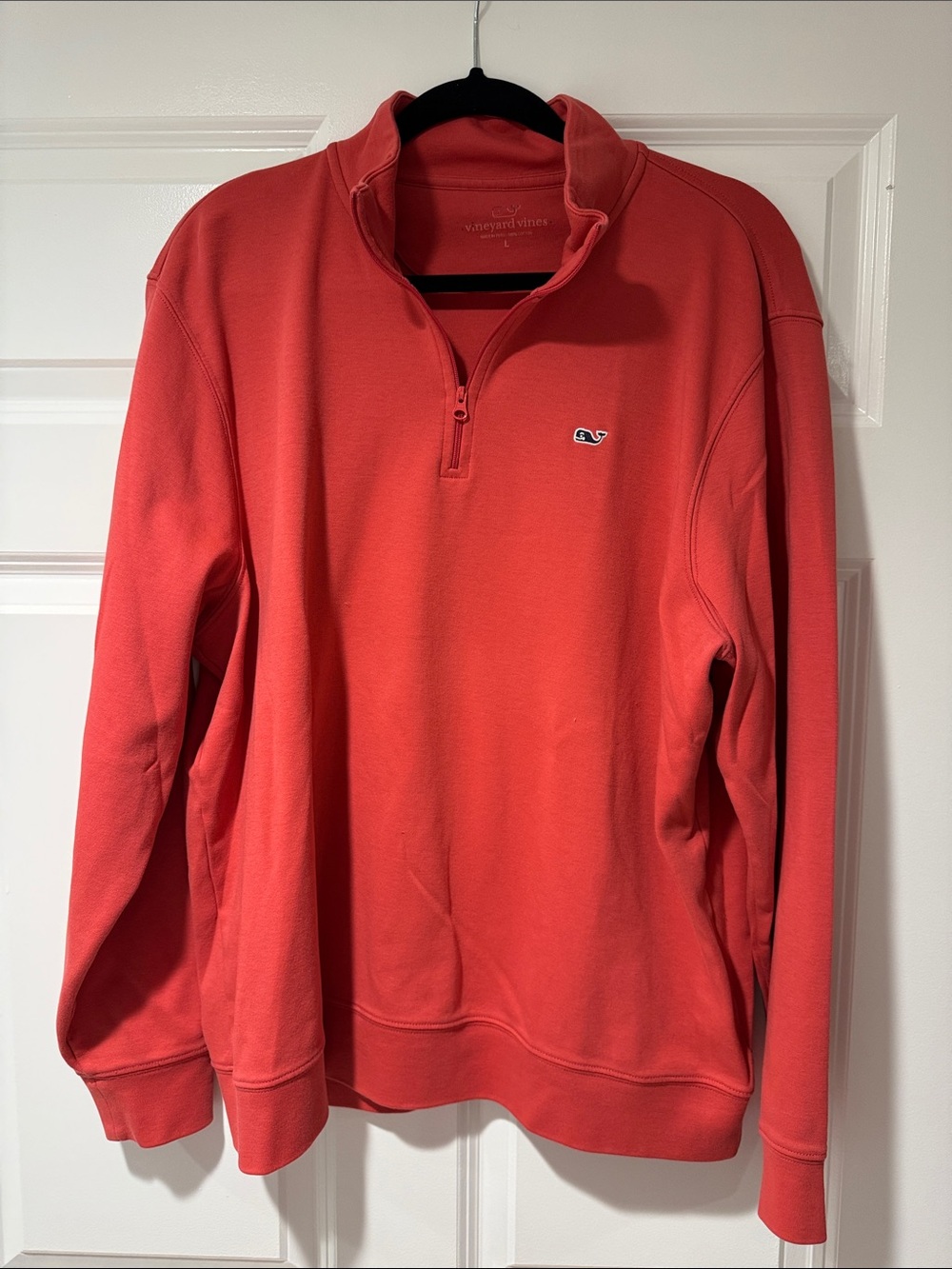 Vineyard Vines Men’s Coral Zip-Neck Pullover